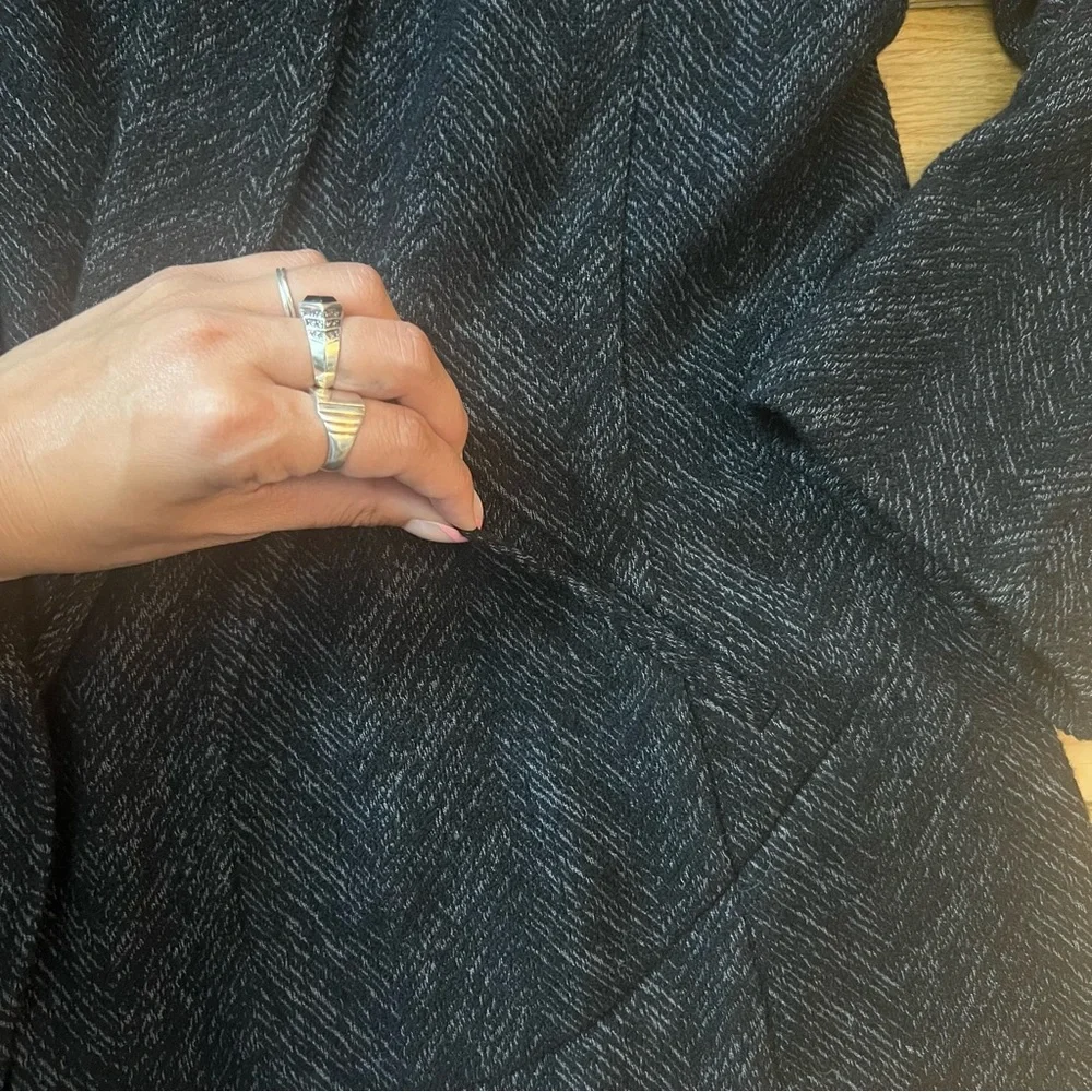 Eileen Fisher Sweater Shawl Open Front Cardigan Wool Blend Gray Size XL - Picture 5 of 9